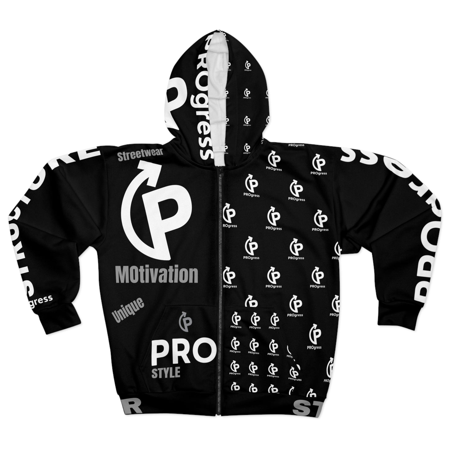 PROgress Unisex Zip Hoodie (AOP)