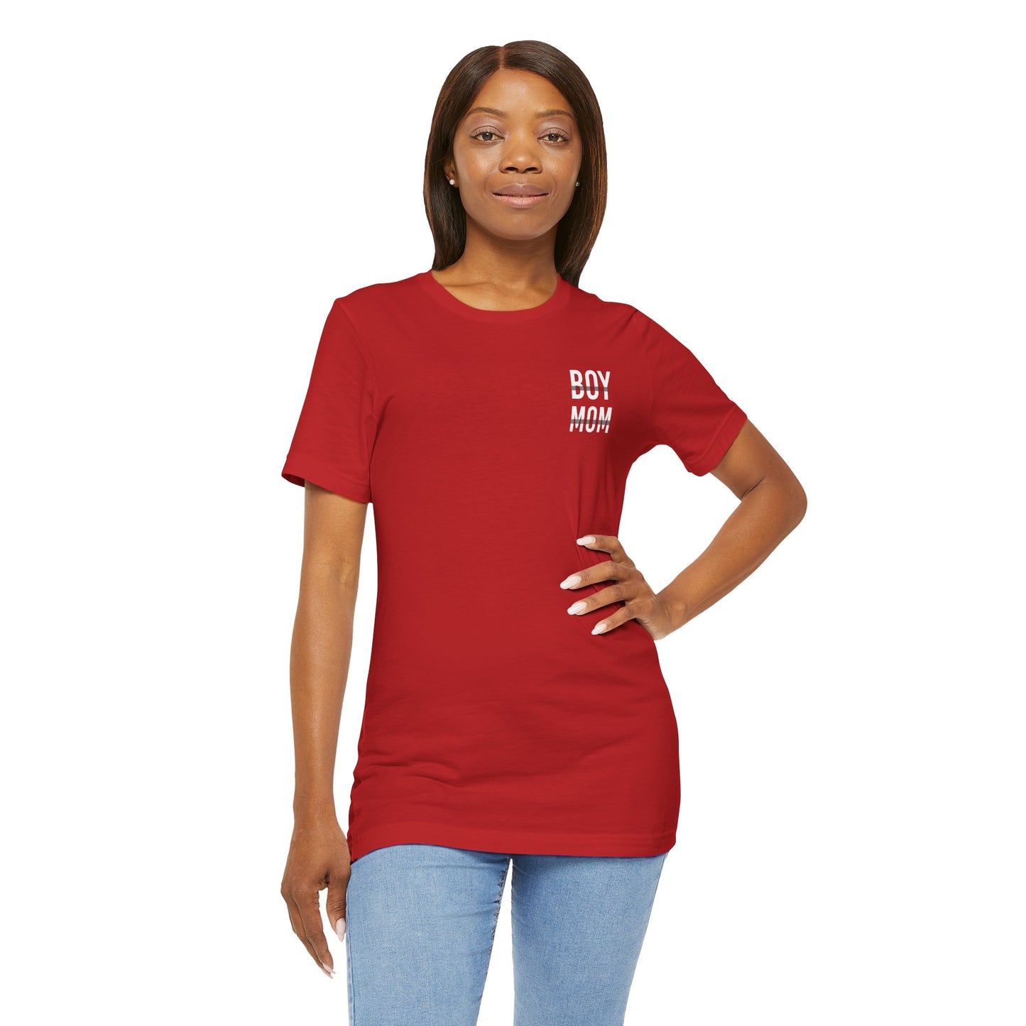 BOY MOM Unisex Jersey Short Sleeve Tee